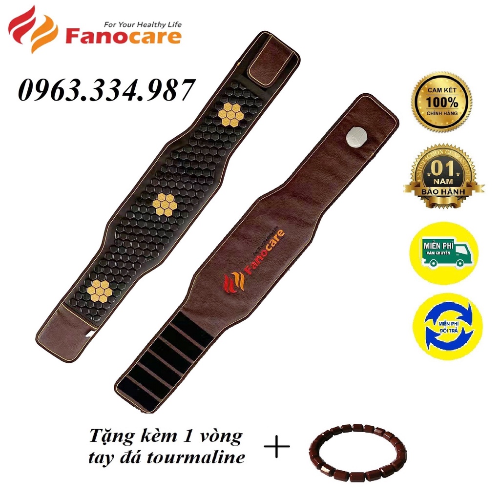 Đai đá nhiệt nóng tourmaline giảm béo, giảm đau cốt sống FN04