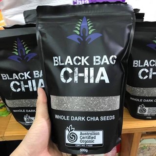 Hạt chia Úc Black Bag Chia, Hạt Chia Hữu Cơ Úc Túi 500g
