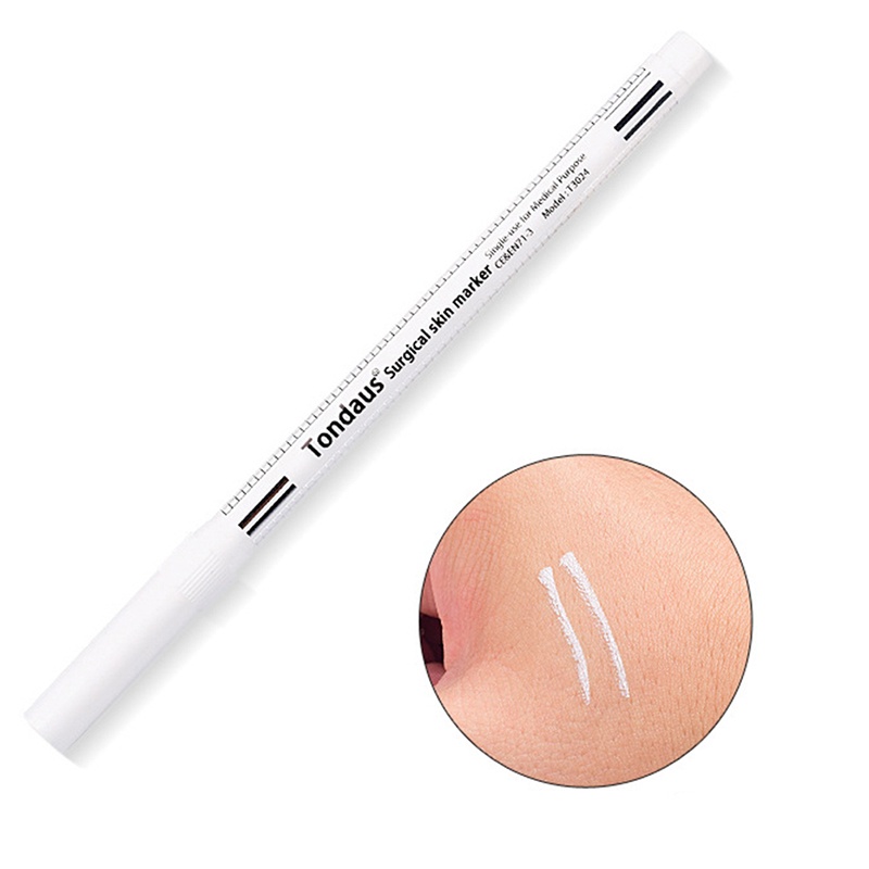 Bút đánh dấu lông mày mực trắng Phụ kiện hình xăm Microblading Bút phẫu thuật da