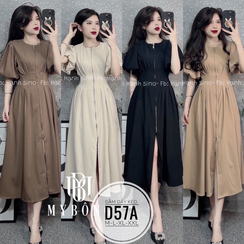 BIGSIZE Đầm dây kéo D57A