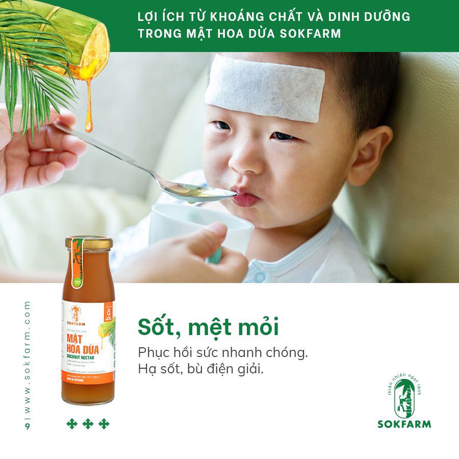 Mật hoa dừa cho bé 230g Sokfarm - Xanhsam Organic
