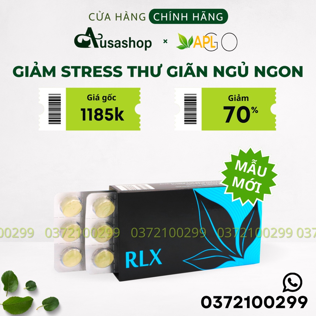 RLX – Viên ngậm giảm stress giúp ngủ ngon APLGO - Date 2023