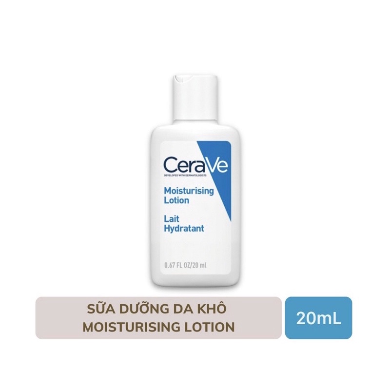 20ml- Kem dưỡng ẩm Cerave da khô - XANH DƯƠNG