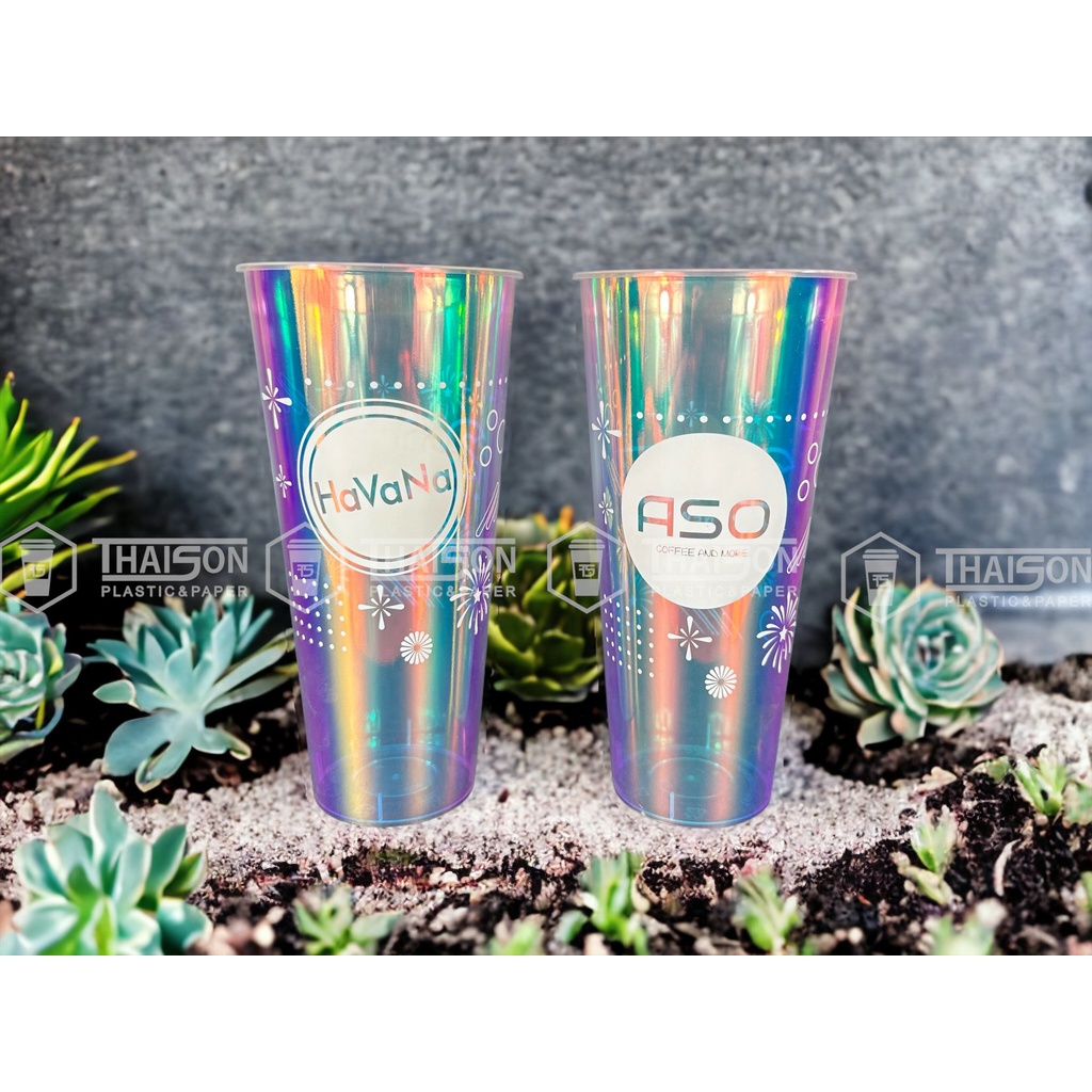Bộ Ly Cầu Vồng Katinat 700ml Kèm Nắp Tai Mèo, Đổi Màu Độc Đáo, Đựng Thức Uống Trà Sữa, Trà Trái Cây | Kho Ly Thái Sơn