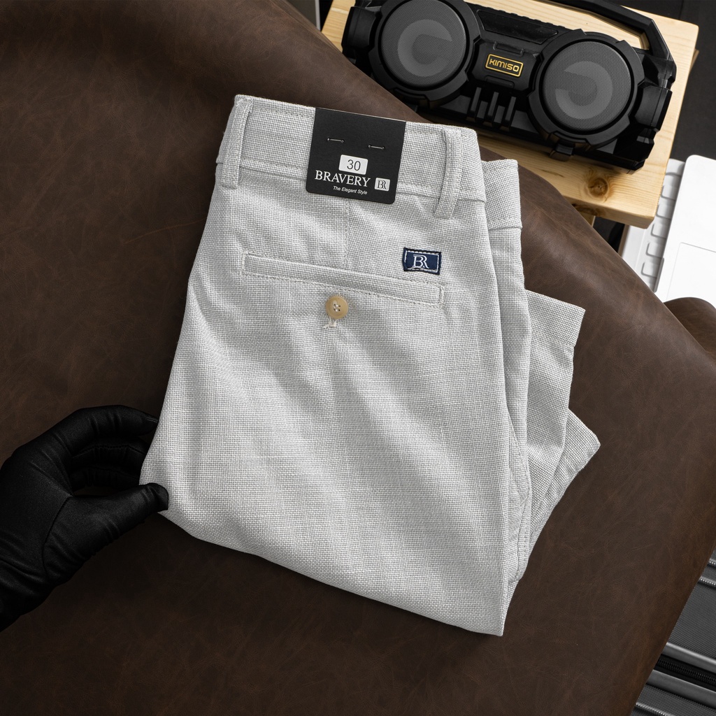 Quần short nam, Quần short linen bố RENMY mềm mịn thoáng mát không nhăn, dày dặn - Bravery