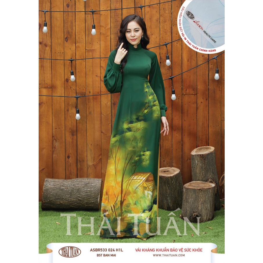 Vái áo dài thái tuấn thiết kế