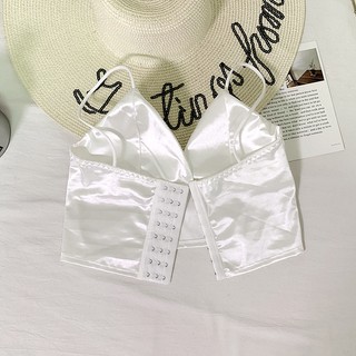 Áo Bra Lụa Phi Bóng 8 Nấc Cài _ Lacelips