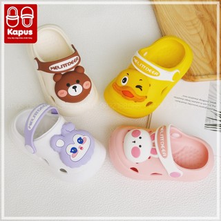 Dép sục crocs cho bé êm mềm chống trượt - dép sục bé trai bé gái sticker 3d xinh xắn