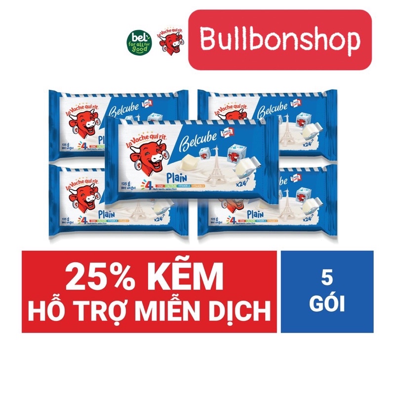 Combo 5 gói Phô mai Belcube 125gr