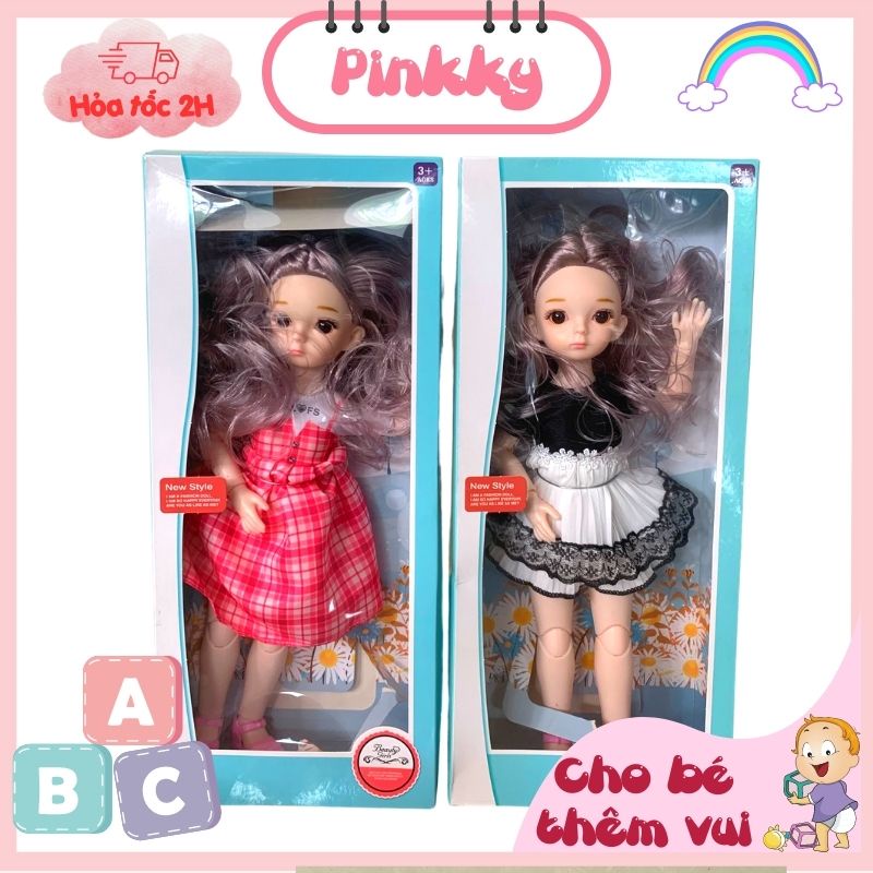 Đồ chơi búp bê Barbie cho bé gái cao 30cm có khớp kèm quần áo có đèn nhạc
