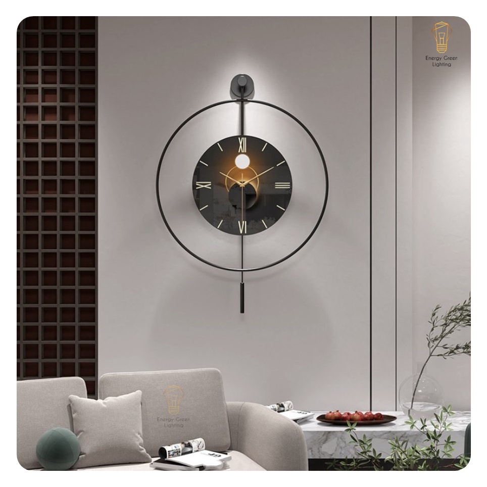 6 Mẫu - Đồng Hồ Energy Green Lighting Treo Tường Decor - Đường Kính 60cm - Decor Trang Trí Nghệ Thuật Cao Cấp