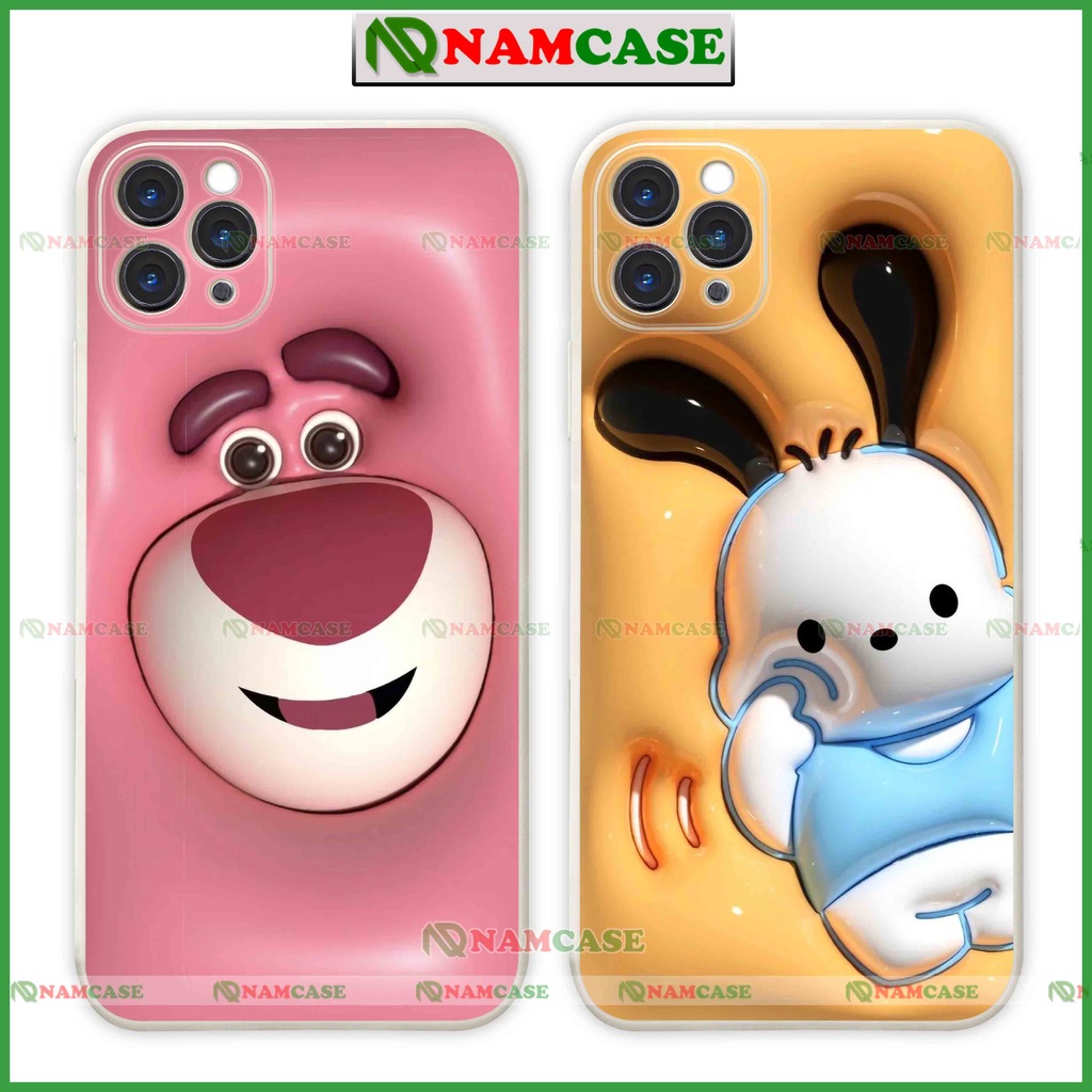 Ốp lưng iphone cặp đôi hoạt hình 3D độc lạ ngộ nghĩnh dễ thương đẹp cho ip 6/6s/7/8/X/XS/11/12/13/14 Pro Plus Max