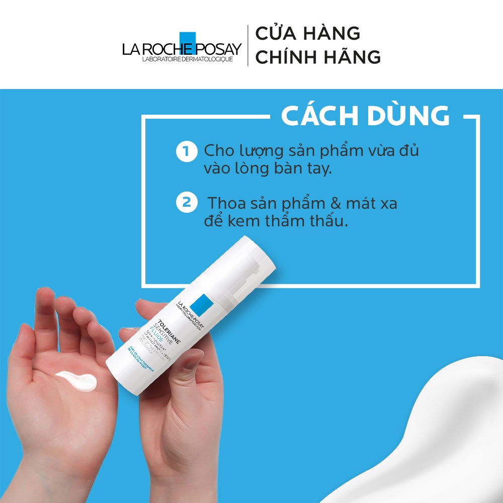 Sữa dưỡng giúp làm dịu tức thì & bảo vệ cho da quá nhạy cảm La Roche-Posay Toleriane Sensitive Fluide 40ml