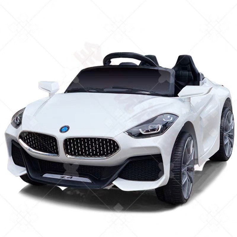 Ô tô xe điện trẻ em BMW Z4 tự lái và remote cho bé vận động ngoài trời (Đỏ-Cam-Trắng)