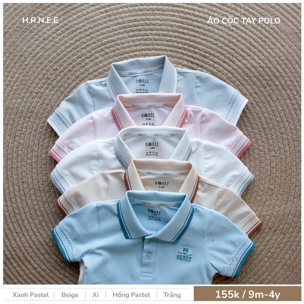 Áo Polo Hrnee cho bé trai, bé gái