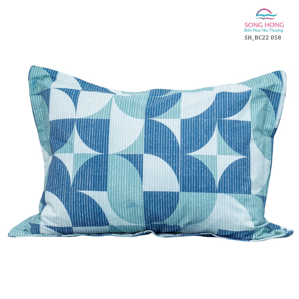 Ruột gối + Vỏ gối nằm Sông Hồng kích thước 45cm x 65cm - chất cotton - Hàng chính hãng