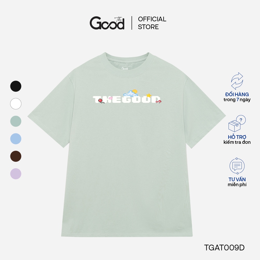 Áo Phông THE GOOD Trơn Basic, Áo Thun 15 Màu Pastel Pixel Form Oversize Chất Cotton Co Giãn