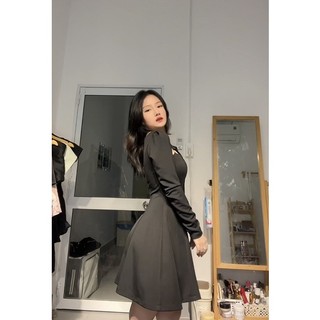 Đ70- Đầm tay dài cách điệu