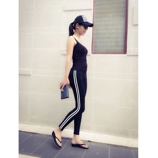 Quần legging thun Có Kẻ Sọc Xuất Dư