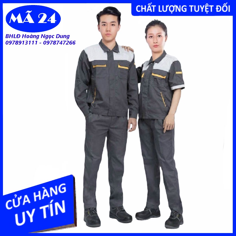 Áo bảo hộ lao động PN09, quần áo bảo hộ lao động vải Pangrim Hàn Quốc, BHLĐ Hoàng Ngọc Dung