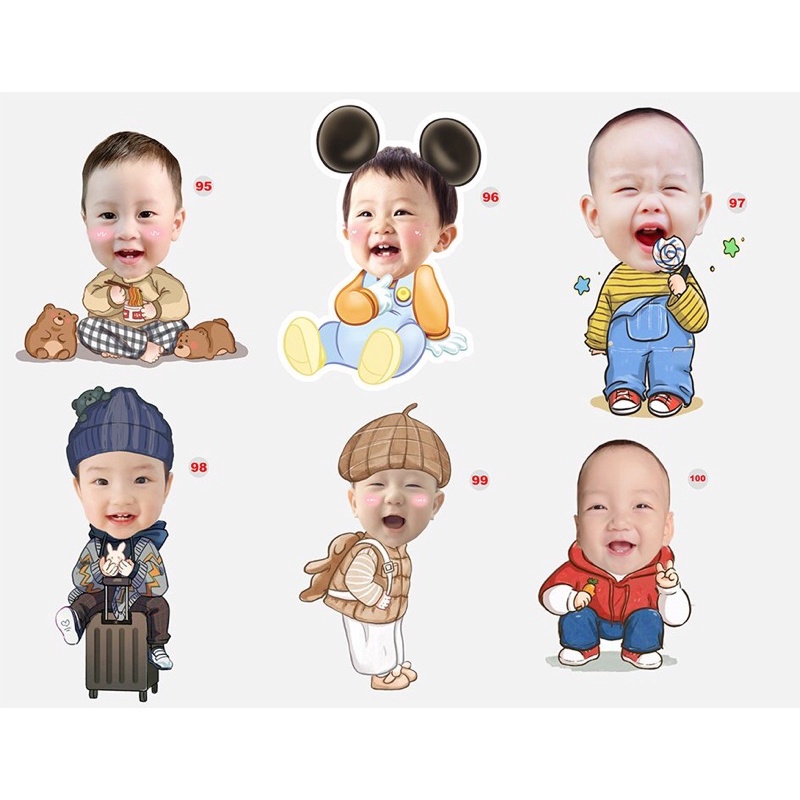 Thiết kế chibi sinh nhật, trang trí sinh nhật bé trai