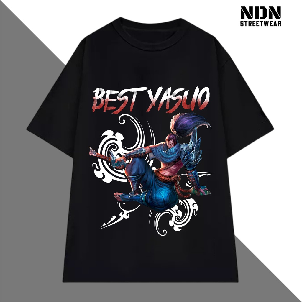 Áo thun Liên Minh Huyền Thoại BEST YASUO tay lỡ form rộng nam nữ dáng oversize siêu đẹp