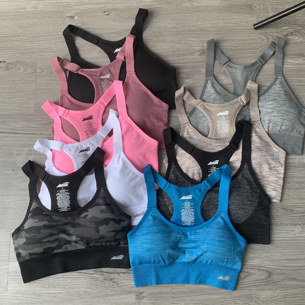 Áo Bra Tập Gym Yoga AVIA Vải Dệt Kim Nâng Giữ Ngực Tốt Hàng Xuất Dư Cao Cấp
