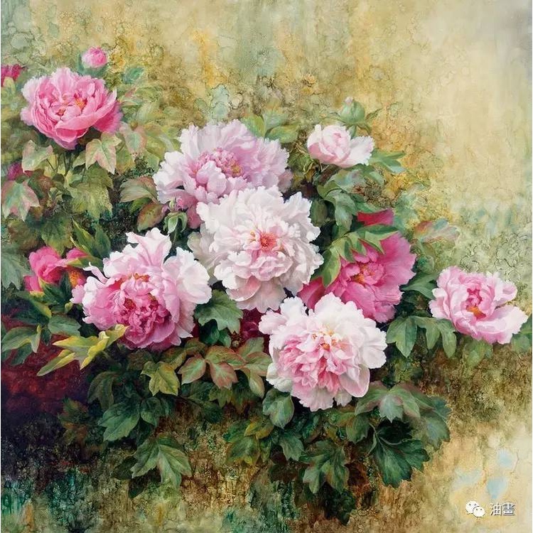 bản in canvas hoa mẫu đơn , kích thước 50x50 , 60x60cm ( chỉ có bản in vải , không khung)