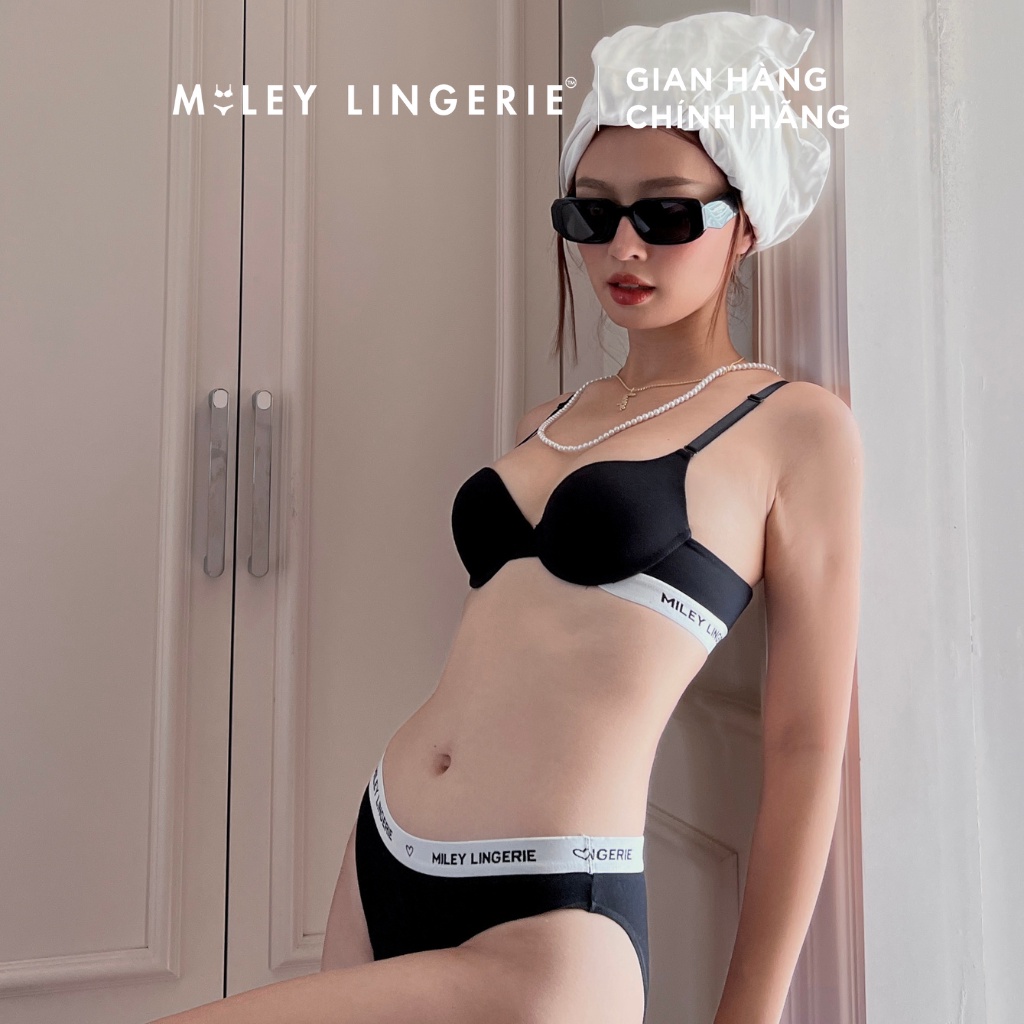  Áo Ngực Nữ Phối Lưng Logo Miley Vải Sợi Thiên Nhiên Miley Lingerie Bamboo BRB01001