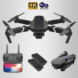  Sẵn sàng Flycam Máy Bay Điều Khiển Từ Xa E88 Pro Drone 4K HD Camera Kép Có Định Vị 1080P WiFi Tặng Kèm Pin Dự Phòng 