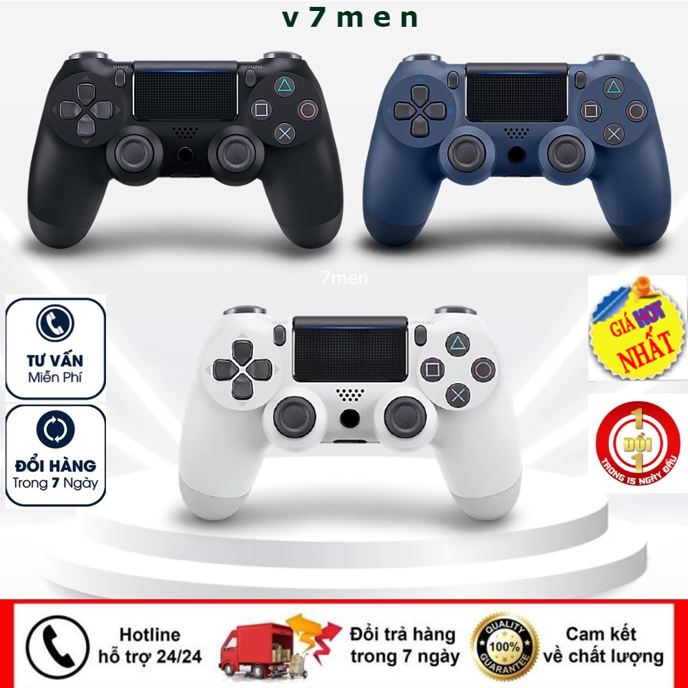 💛 Giá Sốc 💛 Tay cầm ps4 full skill xoay 360 không dây - Tay cầm chơi game fifa pes PC / Laptop / Điện Thoại Android / TV