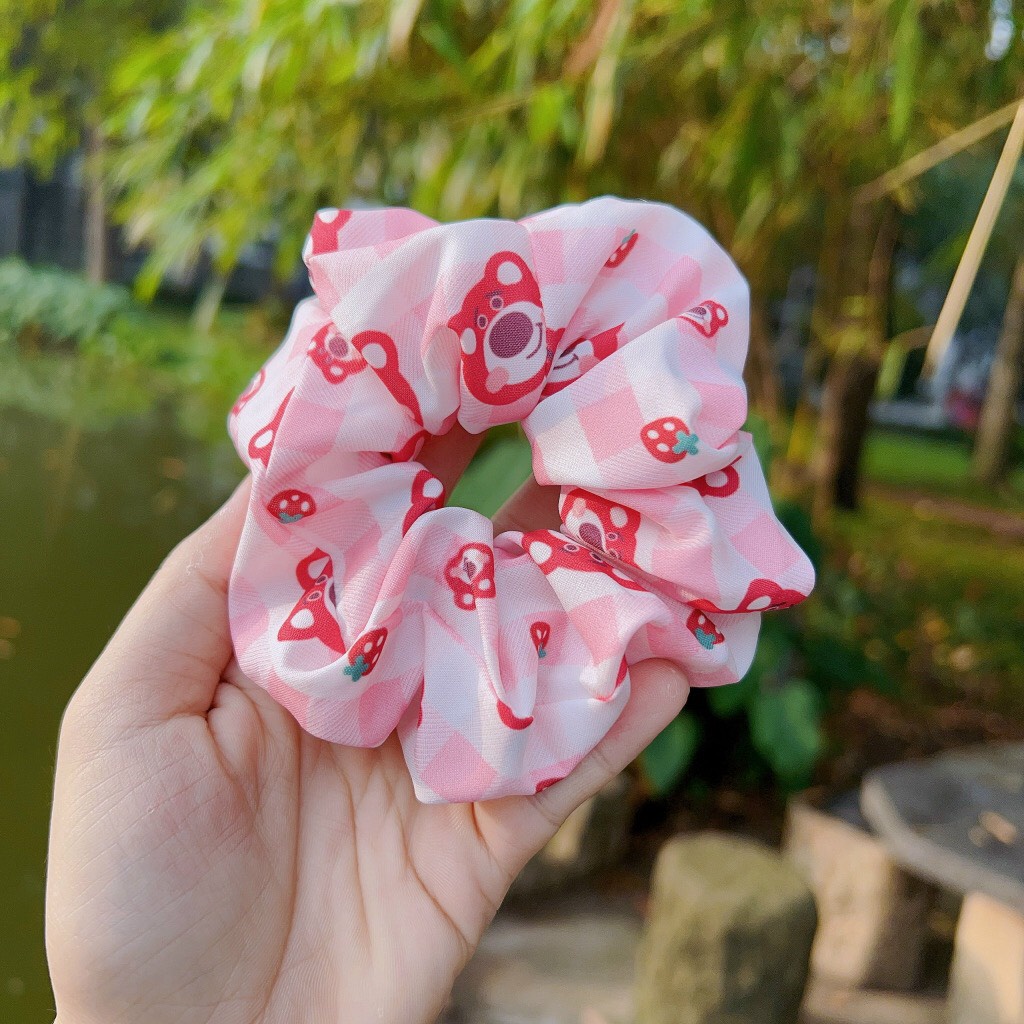 Dây buộc tóc, thun cột tóc scrunchies dễ thương