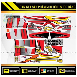 TEM RỜI SATRIA 2000 CHẾ PHỐI XÁM ĐỎ ĐEN