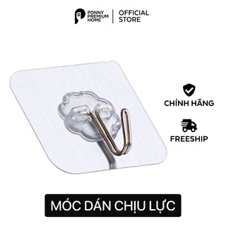 Móc dán tường siêu dính trong suốt chịu lực tốt treo tường chắc chắn Ponny Premium Home