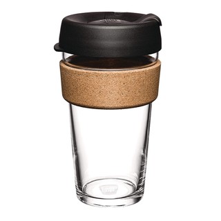 Ly thủy tinh KeepCup Cork BLACK Glass Reusable Cup