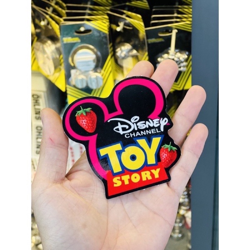 TEM LOGO STICKER GẤU DÂU SIÊU CUTE