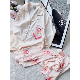 BỘ PYJAMA LỤA DÀI QUẢNG CHÂU CAO CẤP MÃ 2023-36
