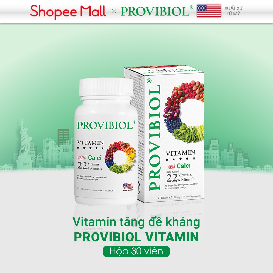 Vitamin Tổng Hợp Canxi Tăng Sức Đề Kháng Provibiol Vitamin 30 viên