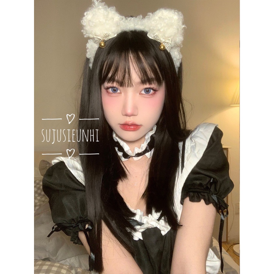 (4 màu) bờm tóc/ băng đô cài đầu tai gấu lông xù xinh xắn dễ thương