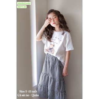 Set áo phông + quần váy cho Bé