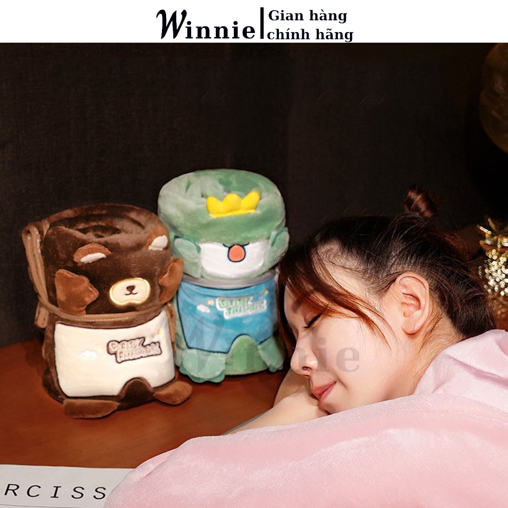 Chăn đắp văn phòng hình thú kiểu dáng dễ thương BINNIECUTE - Kích thưỡc 115x170cm
