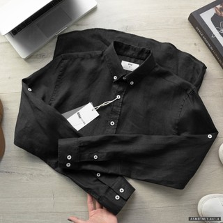 Áo sơ mi linen dài tay cổ button - down btm - 1.441.4 - BTM Studios