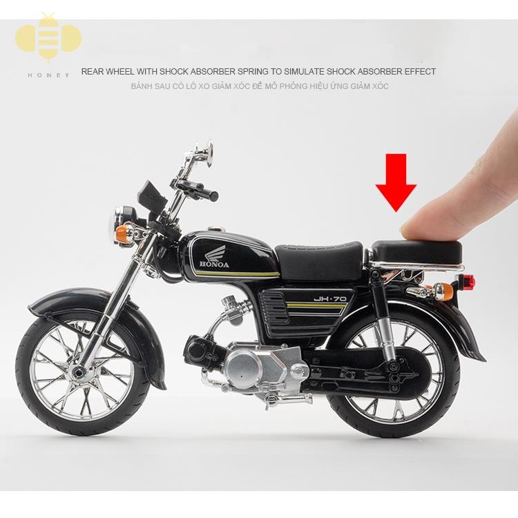 Đúc Mô Hình Đồ Chơi 1:12 Kiểu Dáng Honda JH70 Diecast Hợp Kim Xe Máy Đồ Chơi Mô Hình Mô Phỏng Ánh Sáng Và Âm Thanh Sưu T