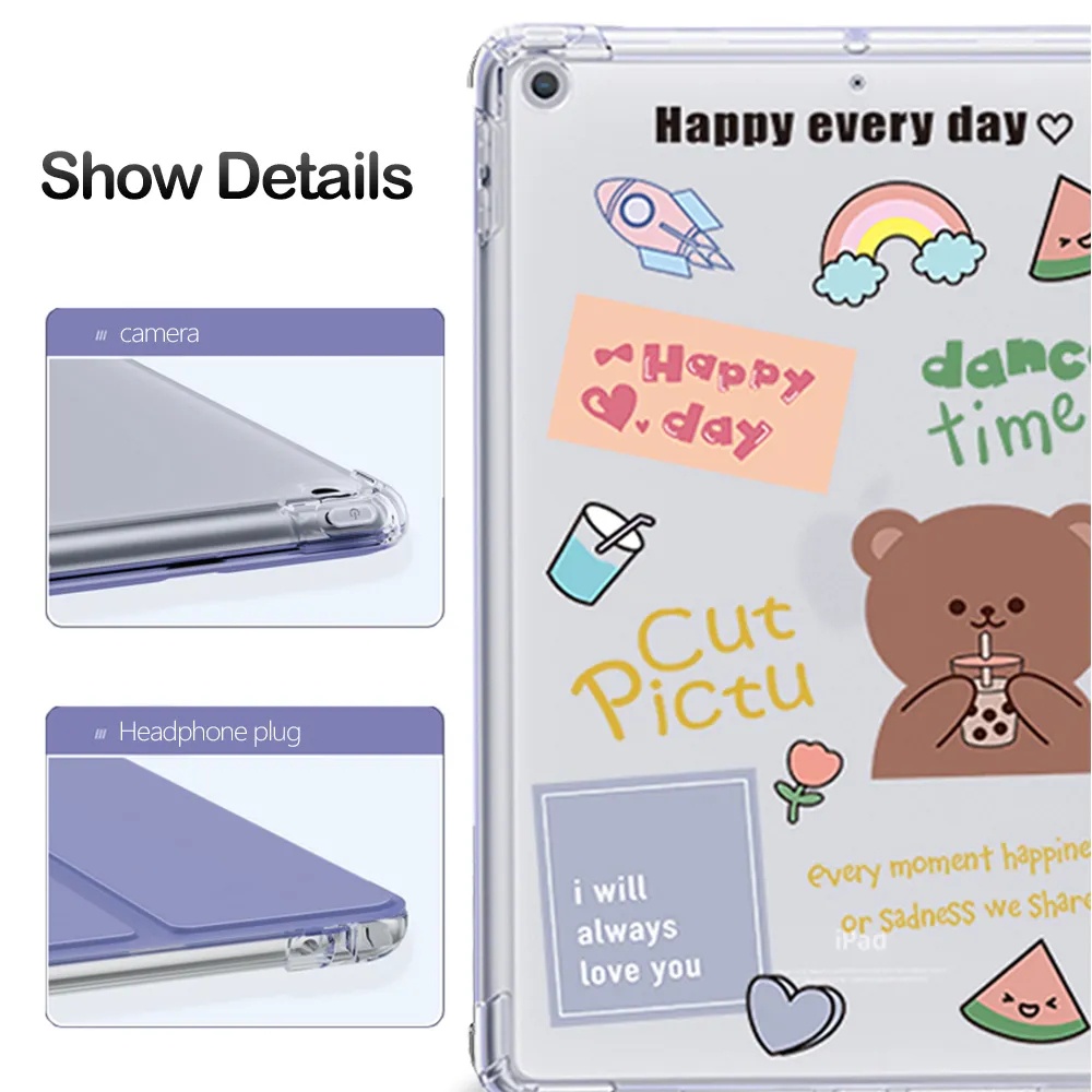 Bao Da Máy Tính Bảng Mềm Nắp Lật Thông Minh Cho Lenovo XiaoXin Pad 2022 10.61-inch TB125 TB125FU TB128FU TB128XU