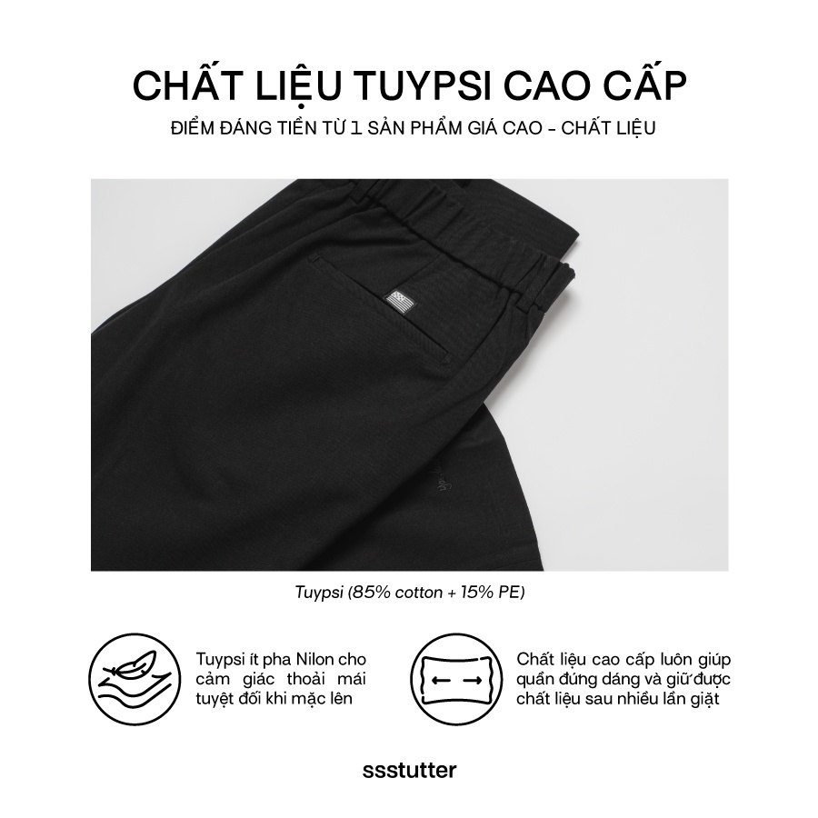 Quần âu ống suông cạp chun thông minh nam SSSTUTTER co giãn vòng bụng vận động thoái mái dáng crop công sở SMART PANTS