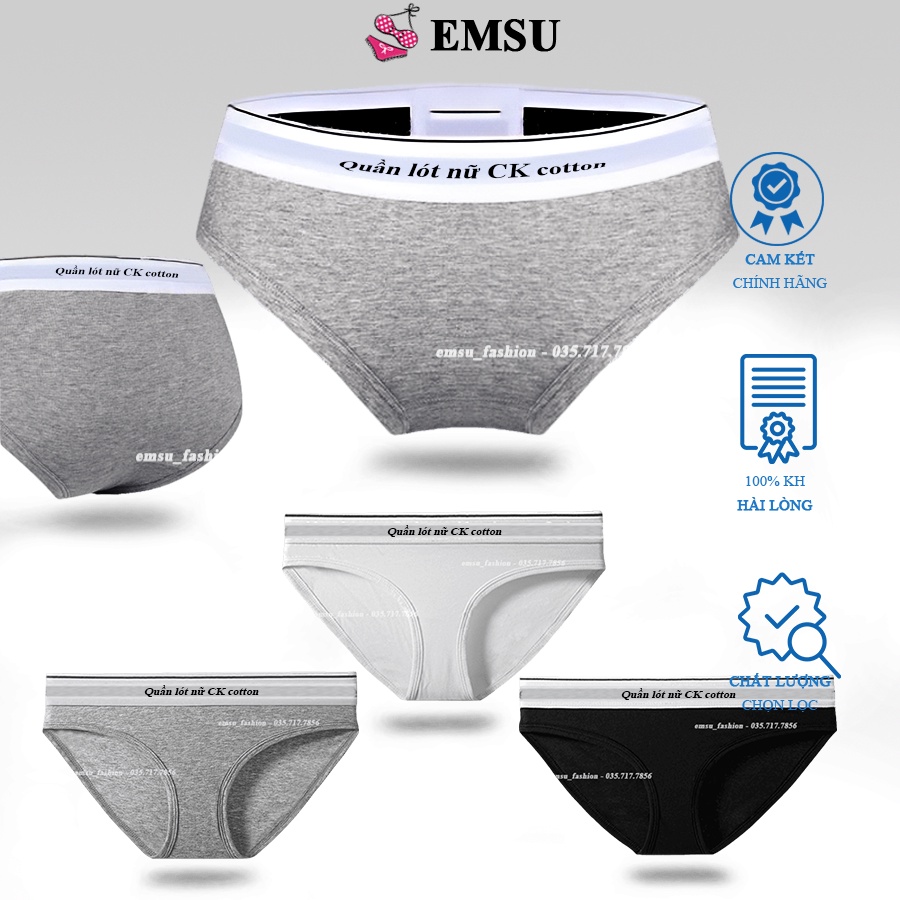 Quần lót nữ cotton thể thao cao cấp, quần lót CK nữ co dãn thoả mái và dễ mặc (túi zip)
