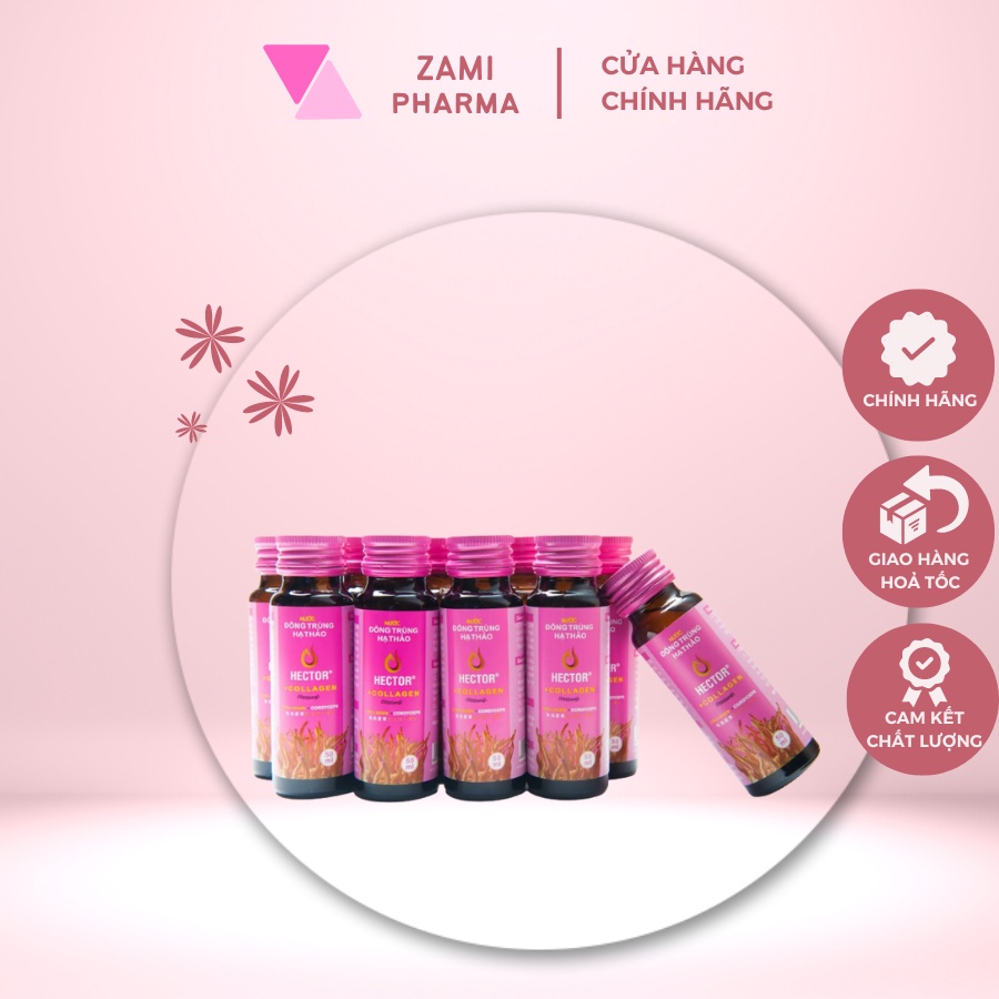 Nước uống collagen thải độc đẹp da tăng sức đề kháng (Hộp 10 chai)