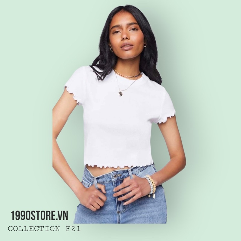 Áo thun gân form croptop 4 màu vnxk