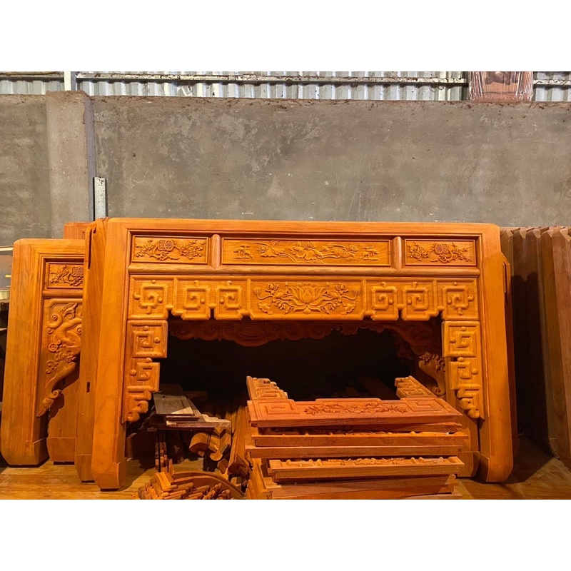 Án gian gỗ hương đỏ Nam Phi chân 14cm