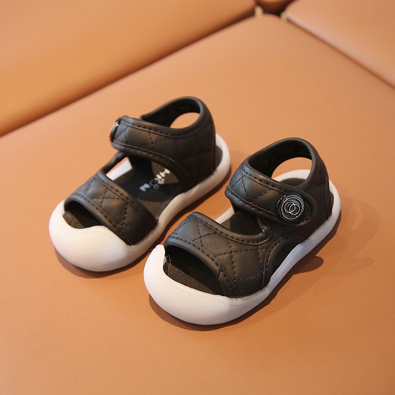 Sandal Bé Trai Bé Gai 1-4 Tuổi Đế Nhựa Dẻo Chống Trượt trần chám Dễ Thương